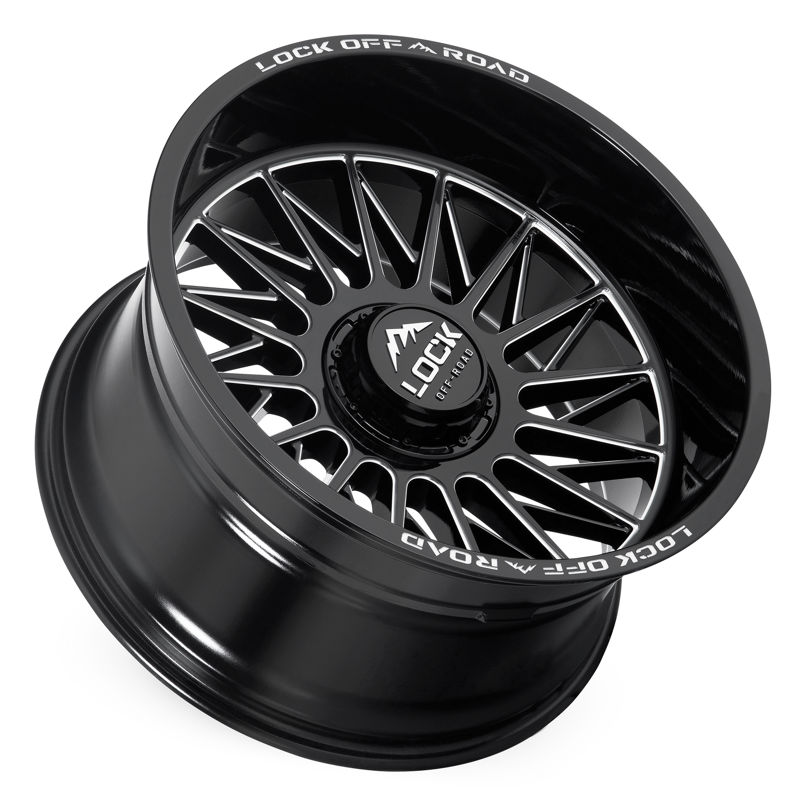 22x10 lock off-road assault gloss black milled wheel 6x5.5 bolt pattern 18mm offset