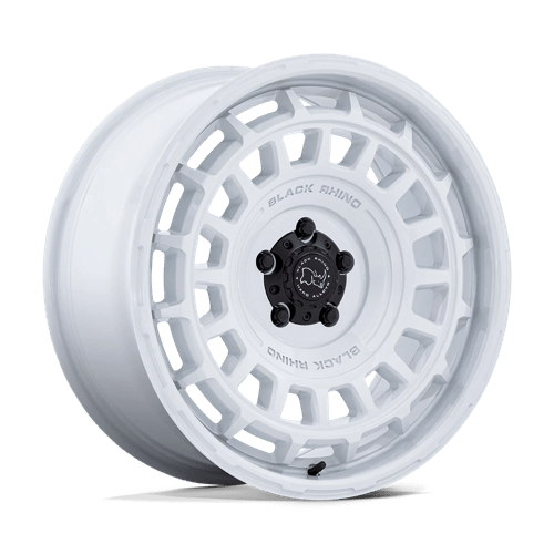 17x8 5 black rhino hard alloys br024 awol gloss white wheel 6x5.5 bolt pattern 25mm offset