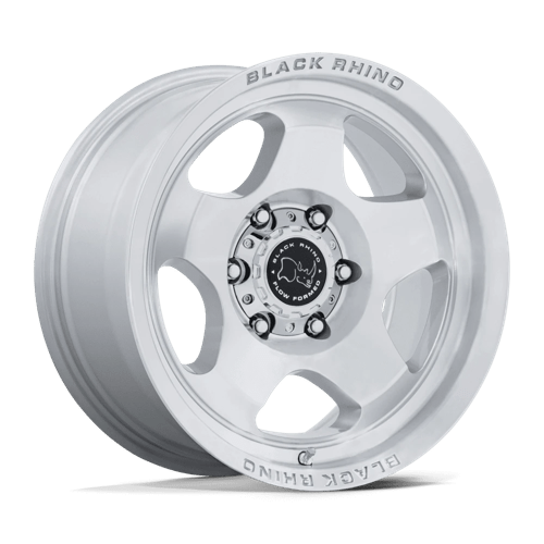 17x8 black rhino hard alloys br031 sol gloss silver w machined face wheel 6x5.5 bolt pattern 20mm offset