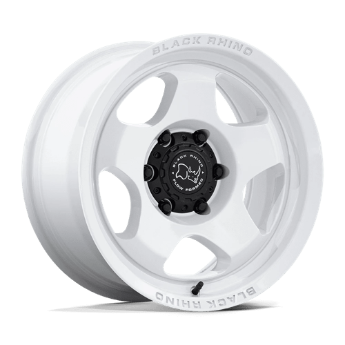17x8 black rhino hard alloys br031 sol gloss white wheel 6x5.5 bolt pattern 20mm offset