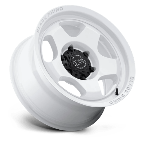 17x8 5 black rhino hard alloys br031 sol gloss white wheel 6x5.5 bolt pattern 0mm offset