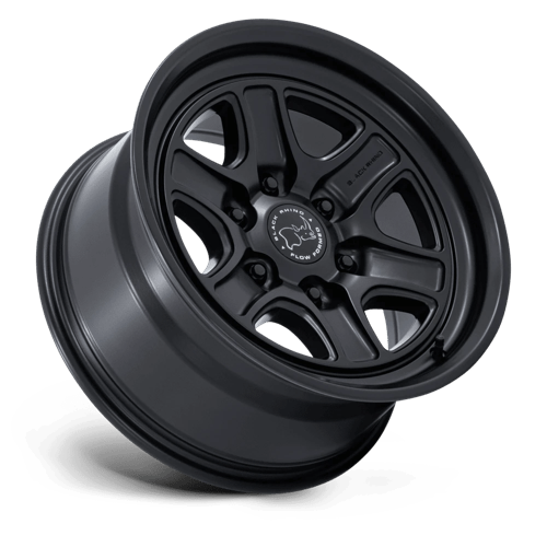 17x8 5 black rhino hard alloys br032 echo matte black wheel 6x5.5 bolt pattern 25mm offset