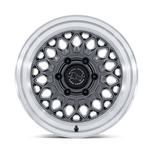 17x8 5 black rhino hard alloys br034 graz gloss gunmetal w machined lip wheel 6x5.5 bolt pattern 25mm offset