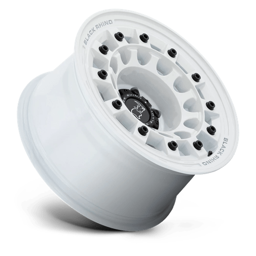 17x8 black rhino hard alloys br004 fuji gloss white wheel 5x4.5 bolt pattern 30mm offset