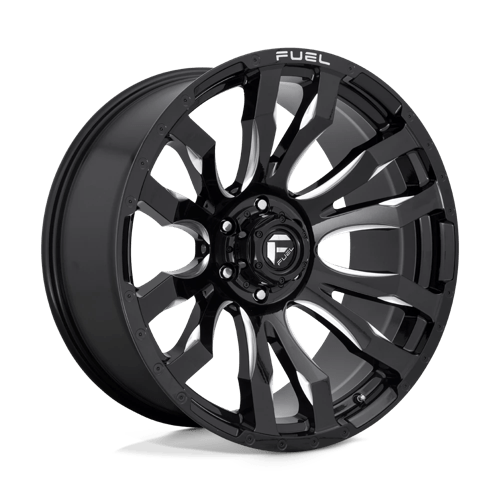 17x9 fuel off road d673 blitz gloss black milled wheel 6x5.5 bolt pattern 12mm offset