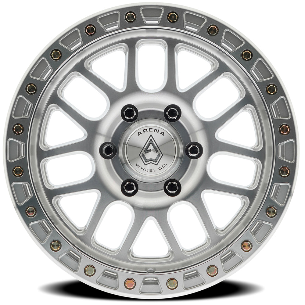 18x9 Arena A119 Boost Gloss Silver Machined Wheel 6x5.5 Bolt Pattern 0mm Offset