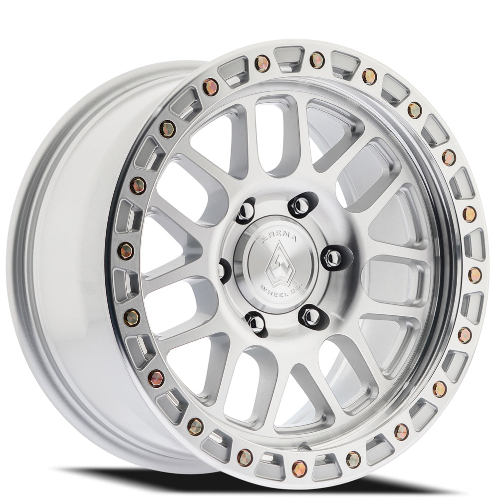 18x9 Arena A119 Boost Gloss Silver Machined Wheel 6x5.5 Bolt Pattern 0mm Offset
