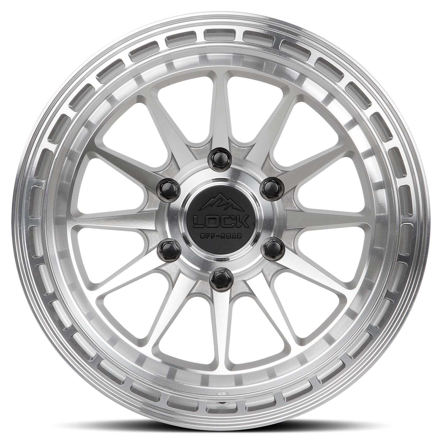 17x9 lock off-road baja machined clear coat wheel 6x5.5 bolt pattern 12mm offset
