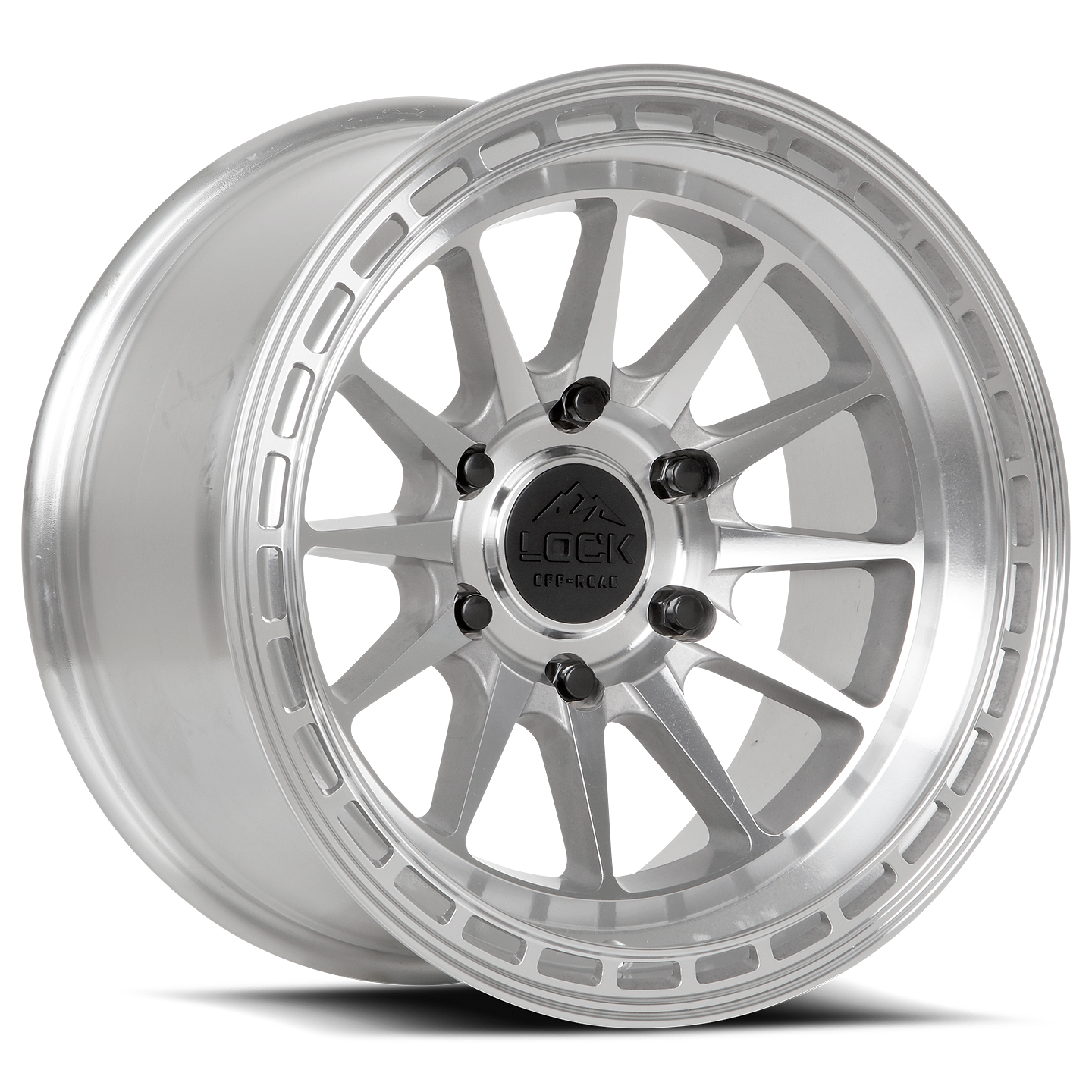 17x9 lock off-road baja machined clear coat wheel 6x5.5 bolt pattern 12mm offset