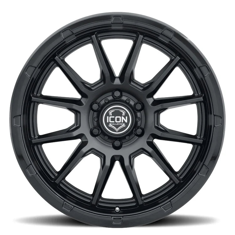20x9  Icon Alloys Cajon Double Black Wheel 6x5.5 Bolt Pattern 16mm Offset