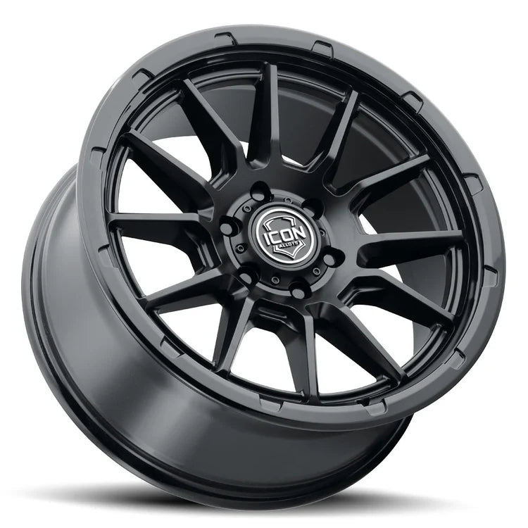 20x9  Icon Alloys Cajon Double Black Wheel 6x5.5 Bolt Pattern 16mm Offset