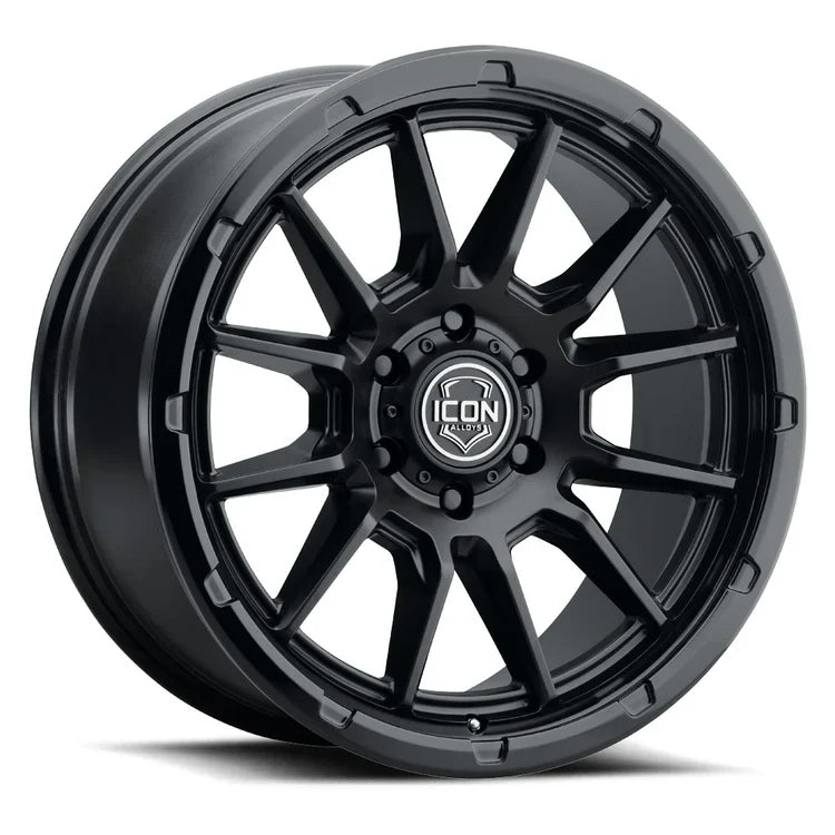 20x9  Icon Alloys Cajon Double Black Wheel 6x5.5 Bolt Pattern 16mm Offset
