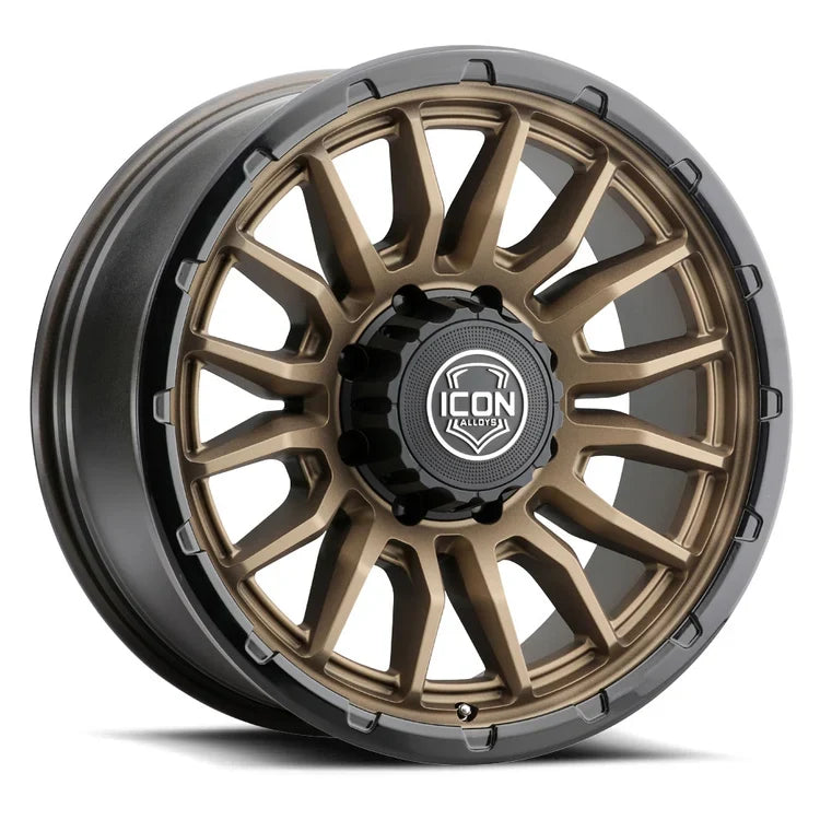 20x9  Icon Alloys Cajon Satin Bronze W/Gloss Black Lip Wheel 6x5.5 Bolt Pattern 16mm Offset
