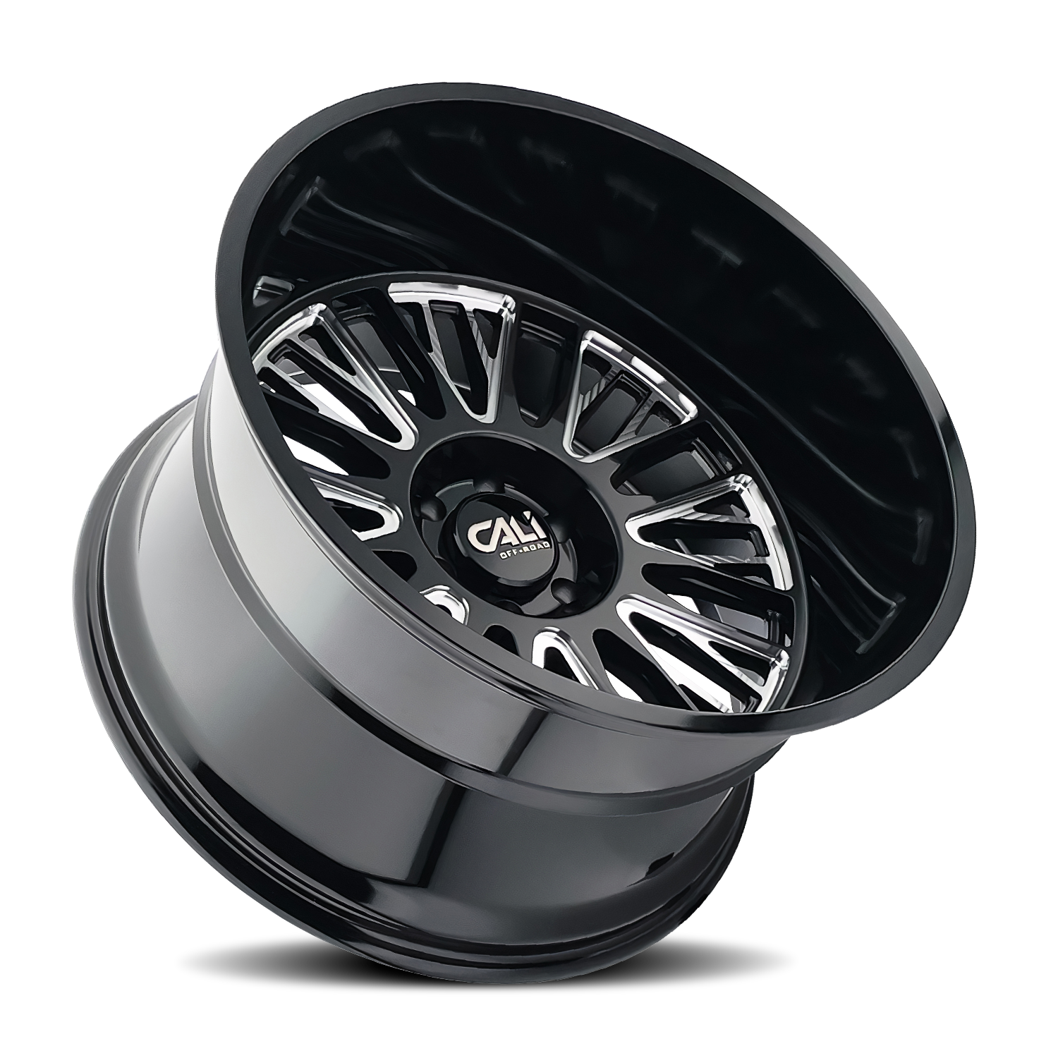 22x12 cali off-road vertex gloss black milled wheel 6x5.5 bolt pattern 44mm offset
