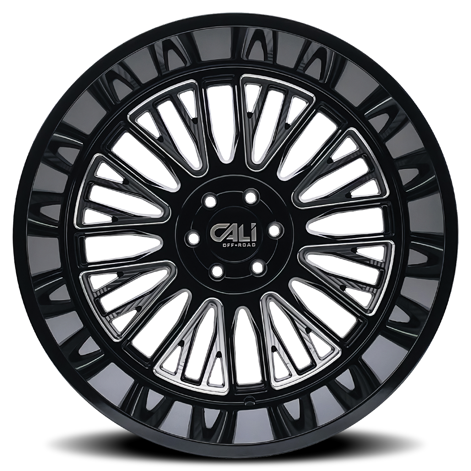 22x12 cali off-road vertex gloss black milled wheel 6x5.5 bolt pattern 44mm offset