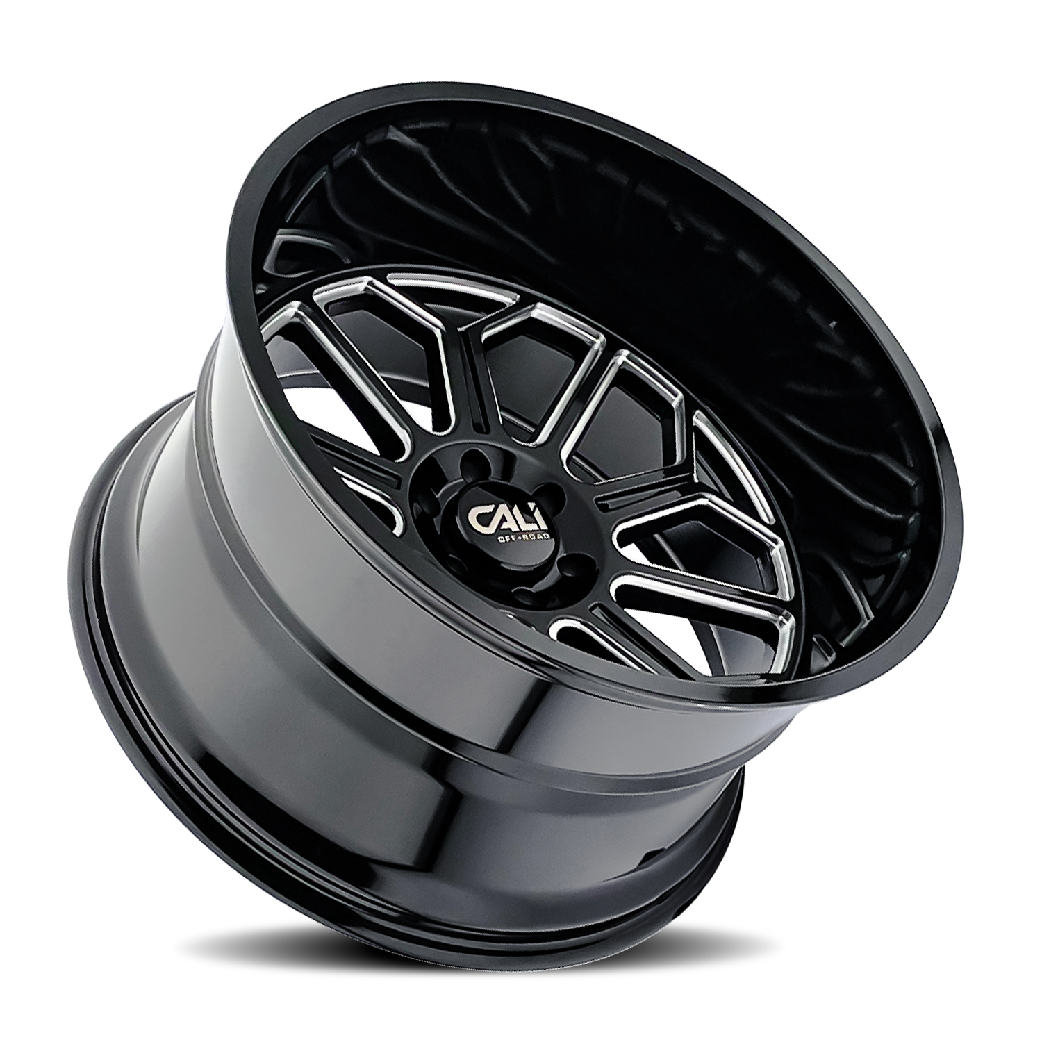 20x10 cali off-road auburn gloss black milled wheel 6x5.5 bolt pattern 25mm offset