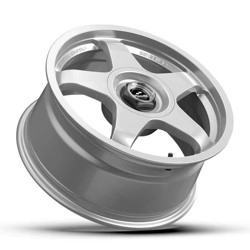 17x7.5 Fifteen 52 Chicane Gloss Silver Wheel 5x4.5 Bolt Pattern +40mm Offset