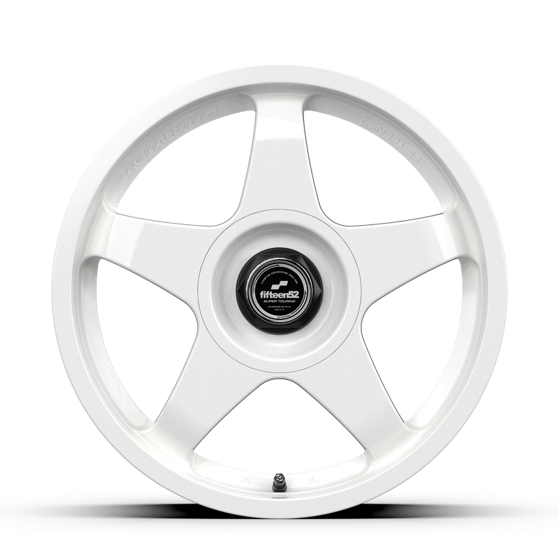 18x8.5 Fifteen 52 Chicane Gloss White Wheel 5x4.5 Bolt Pattern +35mm Offset
