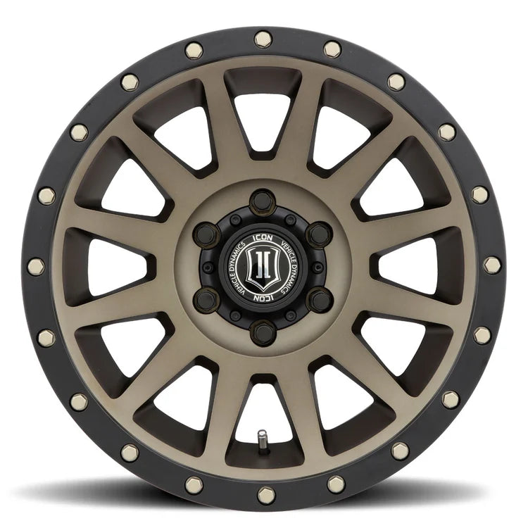 17x8.5 Icon Alloys Compression Bronze Wheel 6x5.5 Bolt Pattern 0mm Offset
