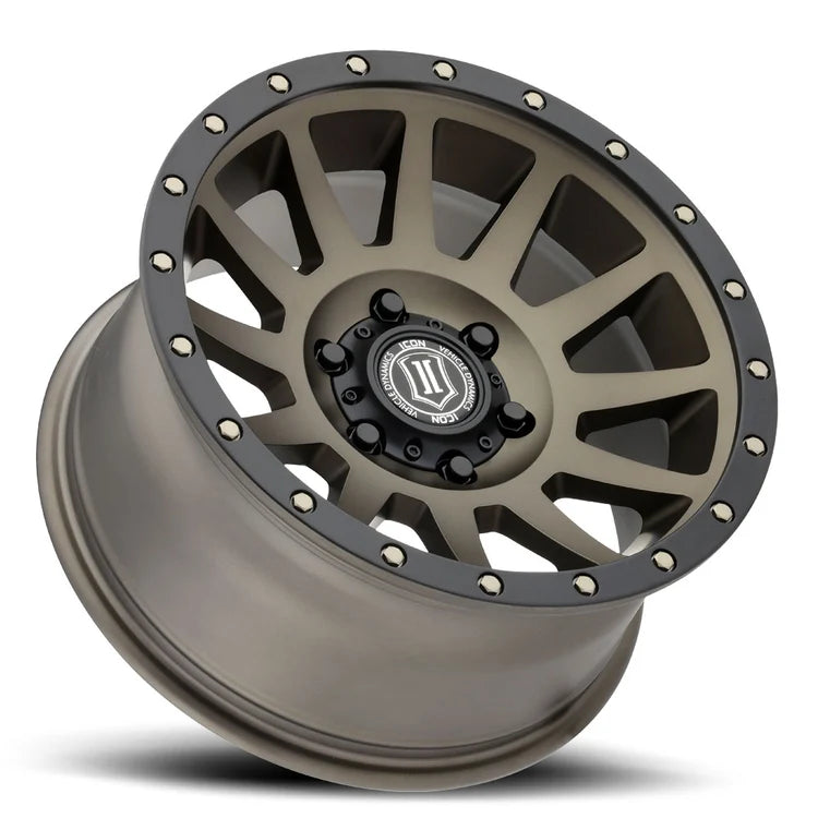 17x8.5 Icon Alloys Compression Bronze Wheel 6x5.5 Bolt Pattern 0mm Offset