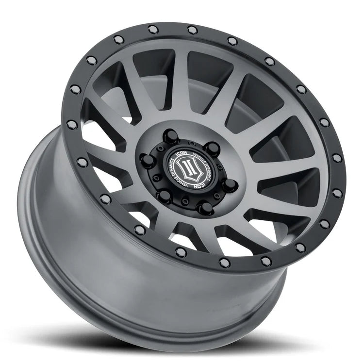 17x8.5 Icon Alloys Compression Titanium Wheel 6x5.5 Bolt Pattern 0mm Offset