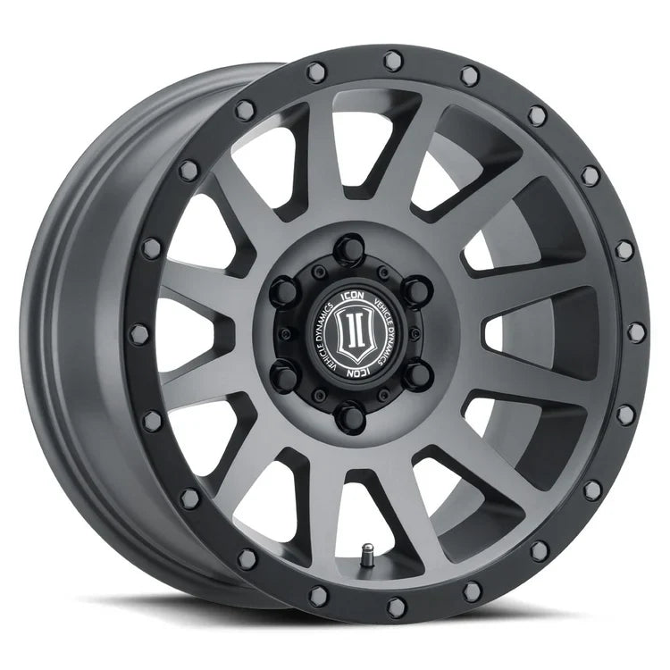 17x8.5 Icon Alloys Compression Titanium Wheel 6x5.5 Bolt Pattern 0mm Offset
