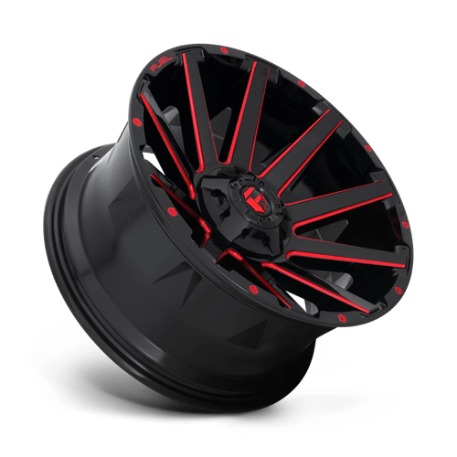 22x12 fuel off road d643 contra gloss black red tinted clear wheel 5x4.5 bolt pattern 44mm offset