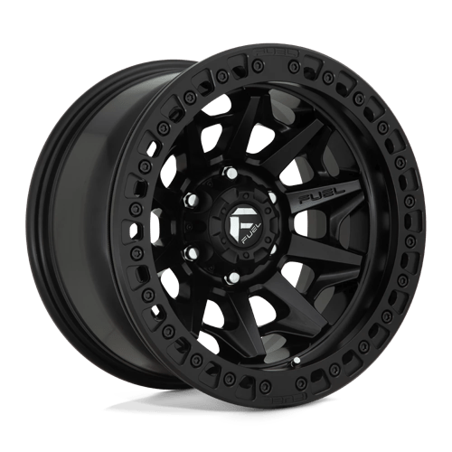 17x9 fuel off road d114 covert matte black beadlock wheel 6x5.5 bolt pattern 15mm offset