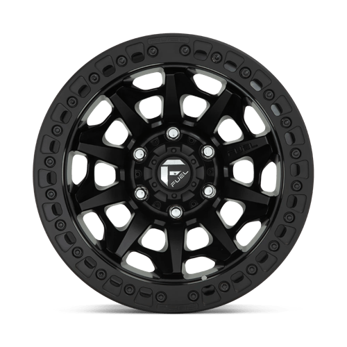 17x9 fuel off road d114 covert matte black beadlock wheel 6x5.5 bolt pattern 15mm offset