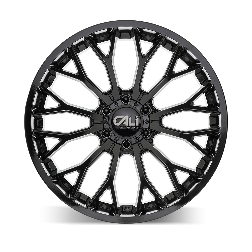 22x10 cali off-road evoke gloss black wheel 6x5.5 bolt pattern 19mm offset