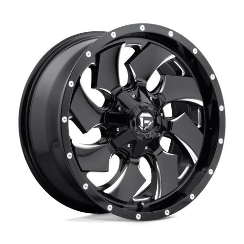 20x9 fuel off road d574 cleaver gloss black milled wheel 6x5.5 bolt pattern 20mm offset