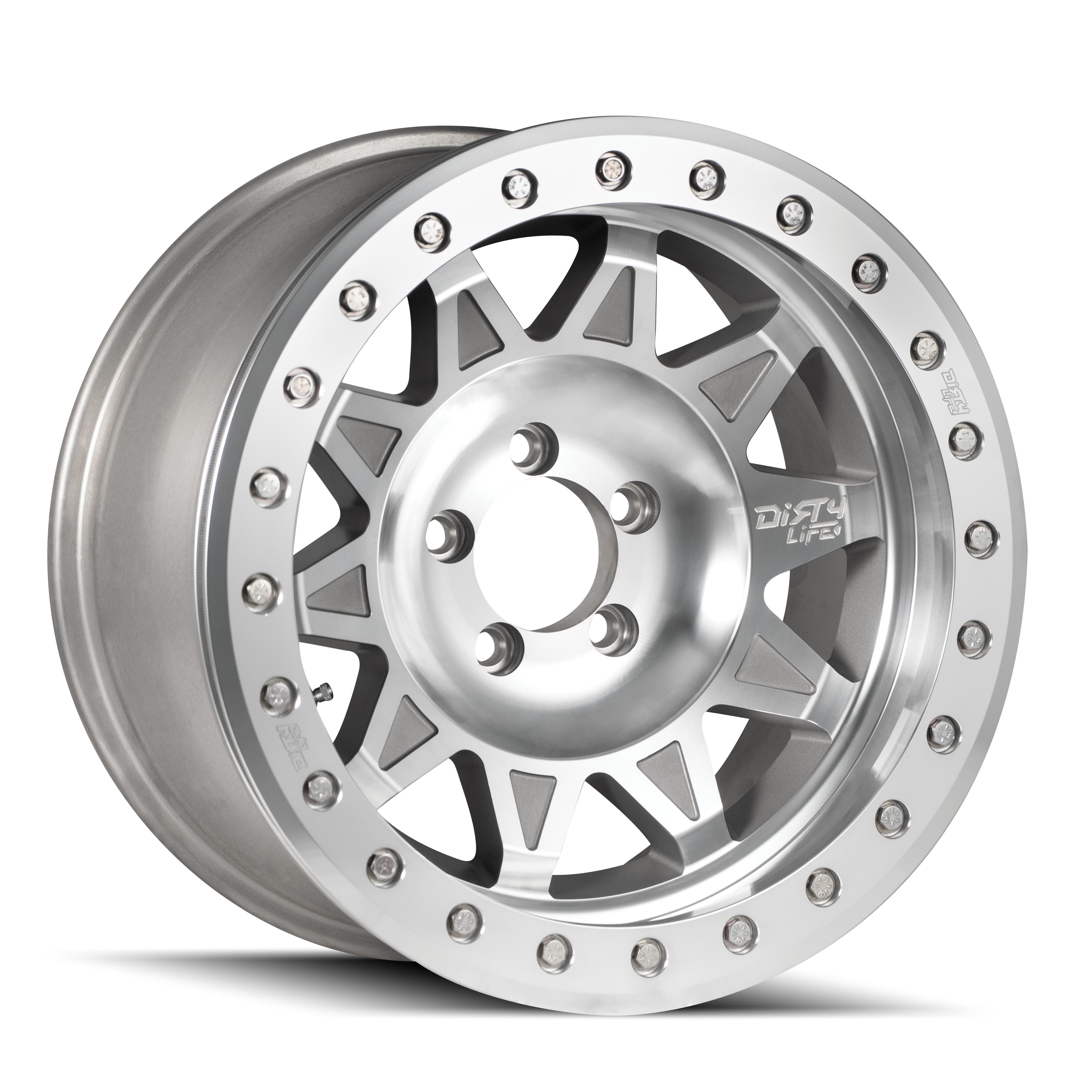 17x9 dirty life roadkill machined wheel 5x4.5 bolt pattern 14mm offset
