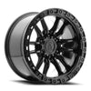 17x9 Arena A152 Dune Glossy Black Wheel 6x5.5 Bolt Pattern 1mm Offset