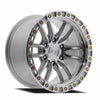 17x9 Arena A152 Dune Gloss Silver Machined Wheel 6x5.5 Bolt Pattern 1mm Offset