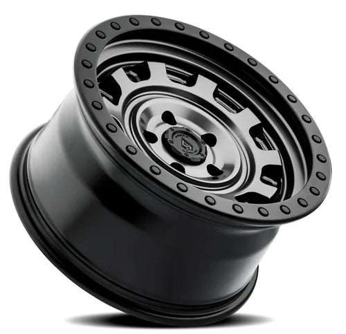 17x9 arena wheel a112 gunner satin gun metal center satin black lip wheel 6x5.5 bolt pattern 12mm offset