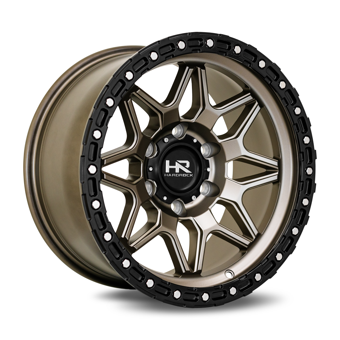20x10 Hardrock H105 H105 Matte Bronze Wheel 6x5.5 Bolt Pattern -19mm Offset