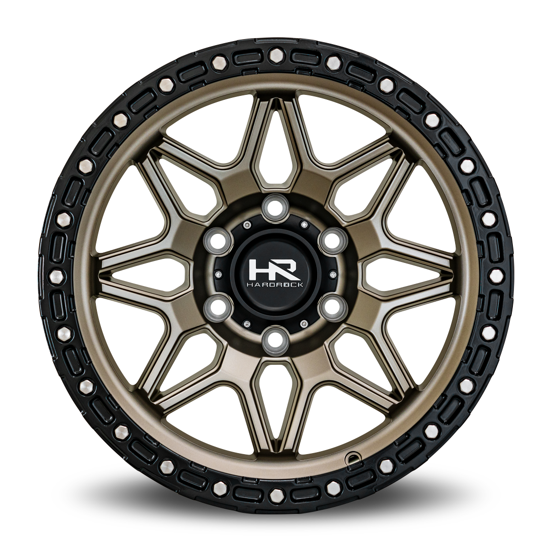 17x9 Hardrock H105 H105 Matte Bronze Wheel 6x5.5 Bolt Pattern -12mm Offset