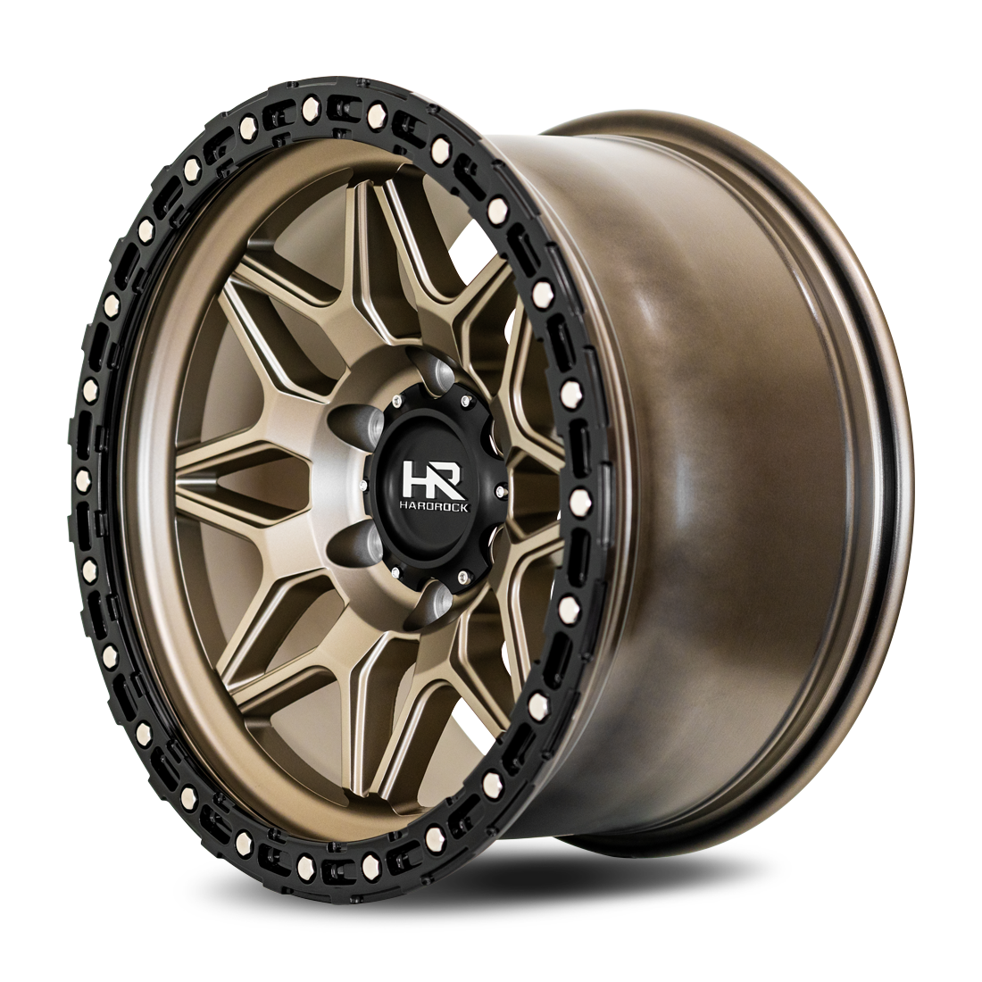 20x10 Hardrock H105 H105 Matte Bronze Wheel 6x5.5 Bolt Pattern -19mm Offset