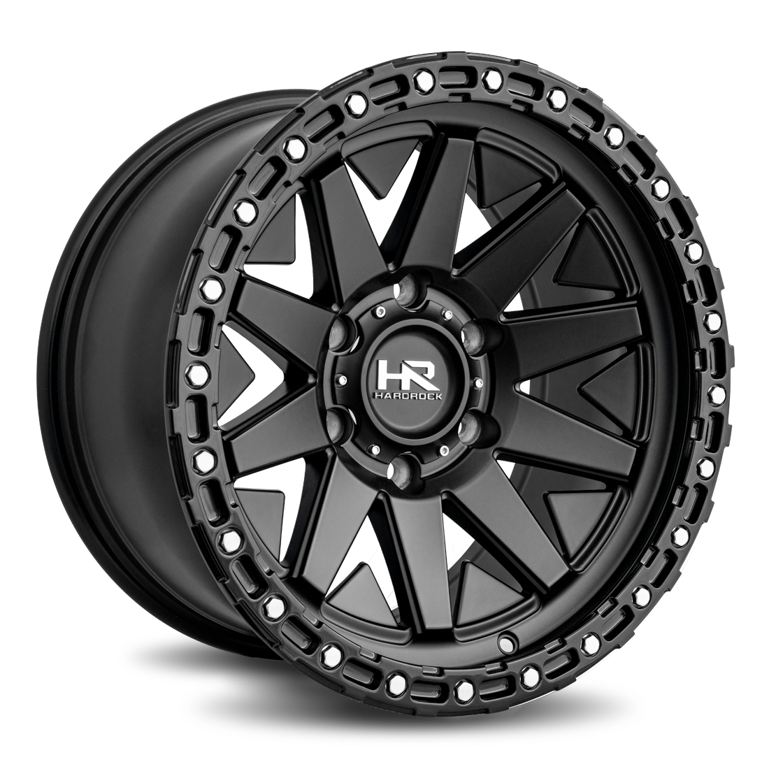 17x9 Hardrock H106 H106 Matte Black Wheel 6x5.5 Bolt Pattern -12mm Offset