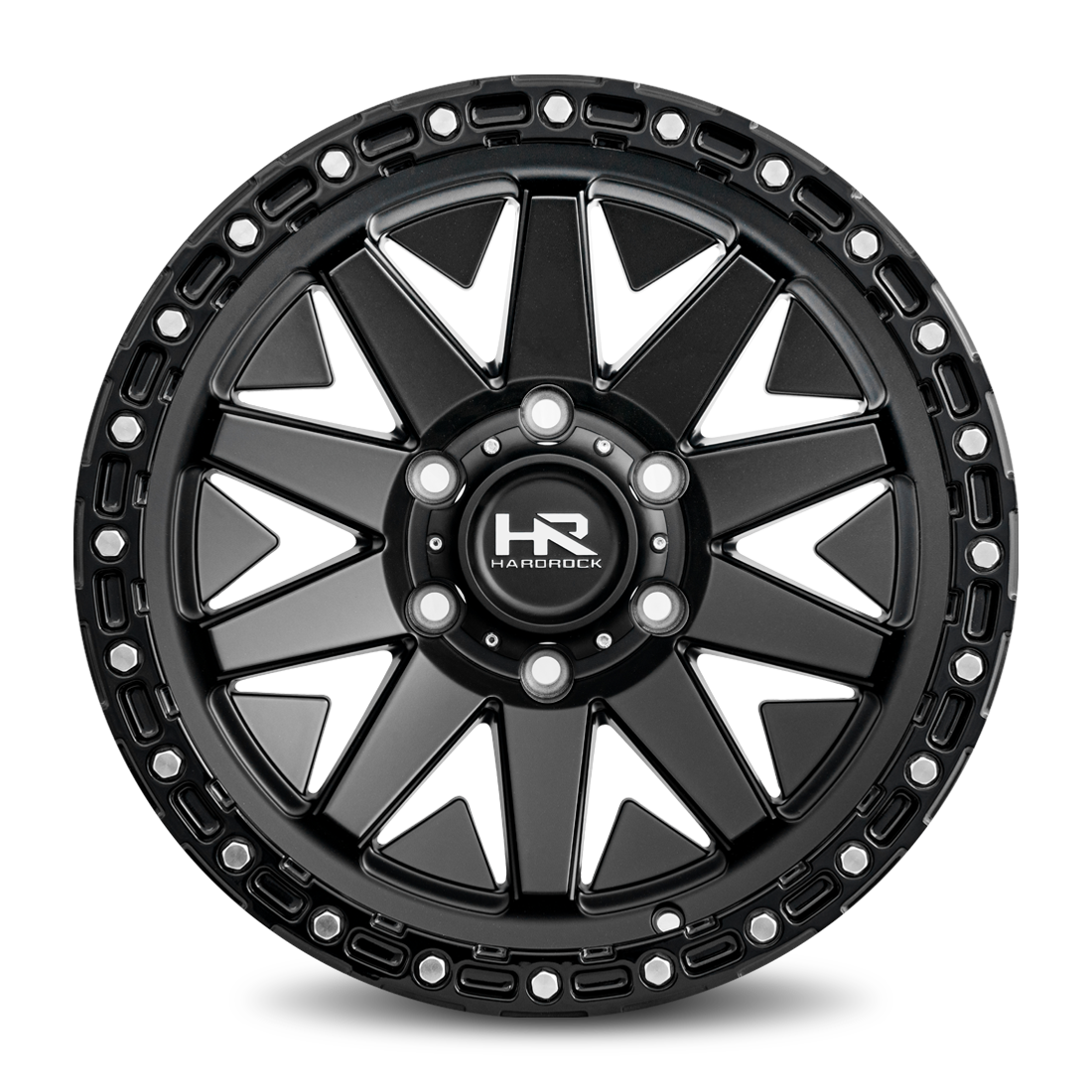 17x9 Hardrock H106 H106 Matte Black Wheel 6x5.5 Bolt Pattern -12mm Offset
