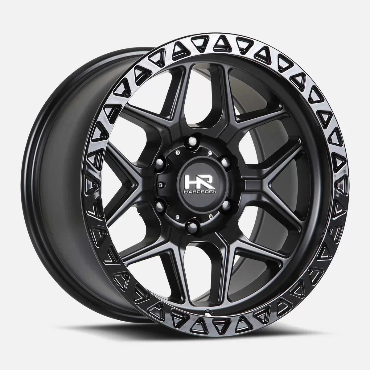 17x9 Hardrock H107 H107 Matte Black Wheel 6x5.5 Bolt Pattern -12mm Offset