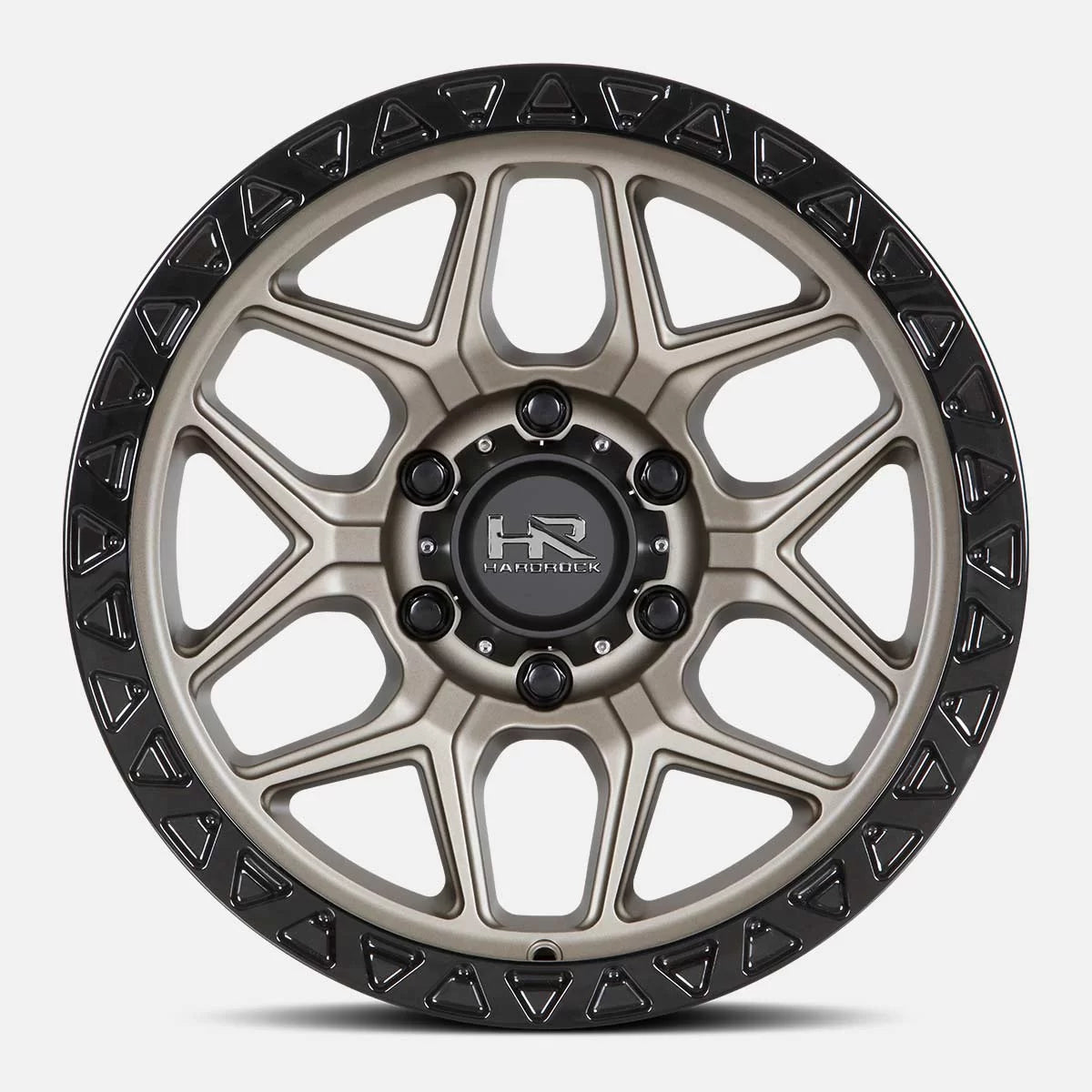 20x10 Hardrock H107 H107 Matte Bronze Wheel 6x5.5 Bolt Pattern -19mm Offset