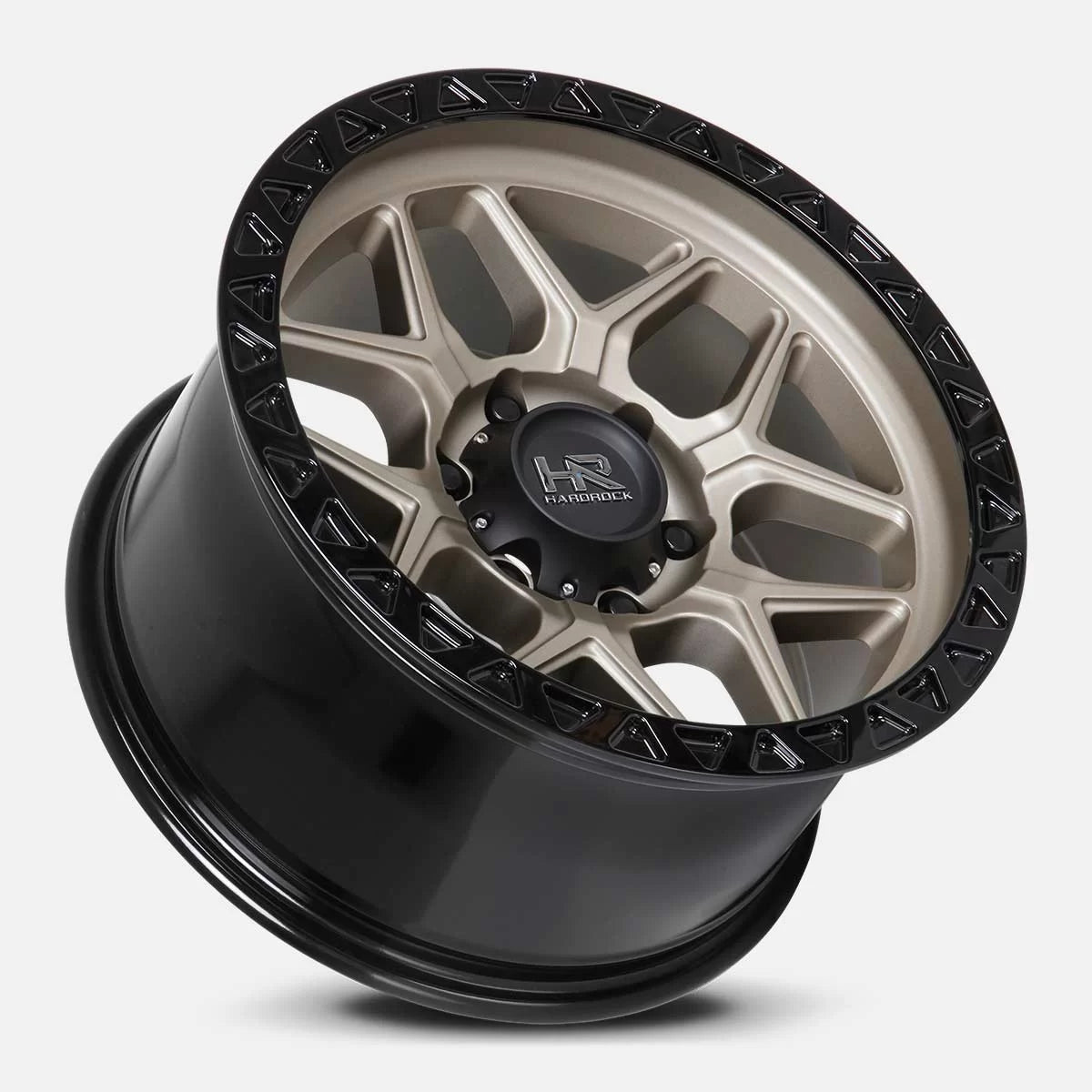 20x10 Hardrock H107 H107 Matte Bronze Wheel 6x5.5 Bolt Pattern -19mm Offset