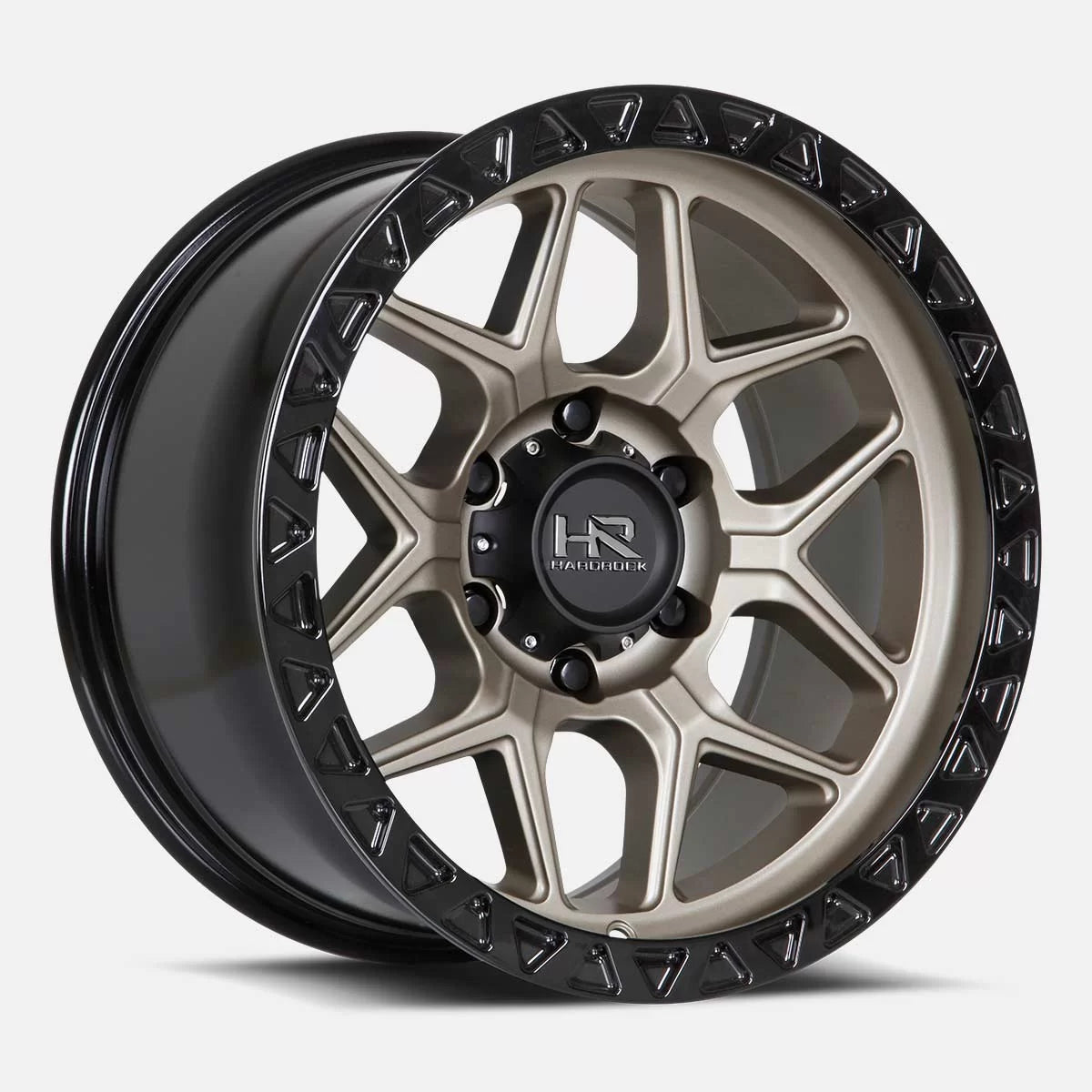 20x10 Hardrock H107 H107 Matte Bronze Wheel 6x5.5 Bolt Pattern -19mm Offset