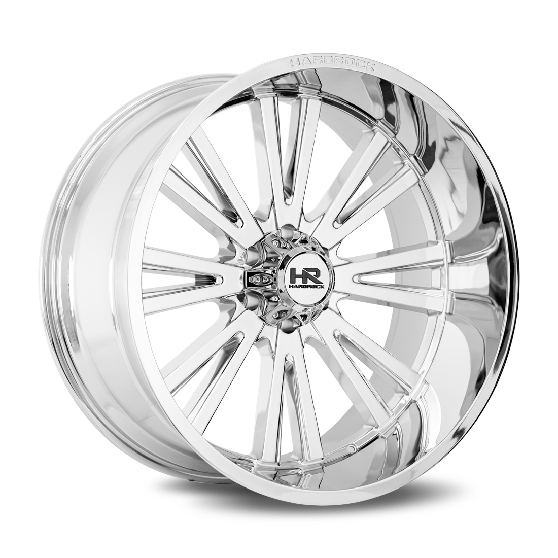 24x12 Hardrock H503 Spine Chrome Wheel 6x5.5 Bolt Pattern -44mm Offset