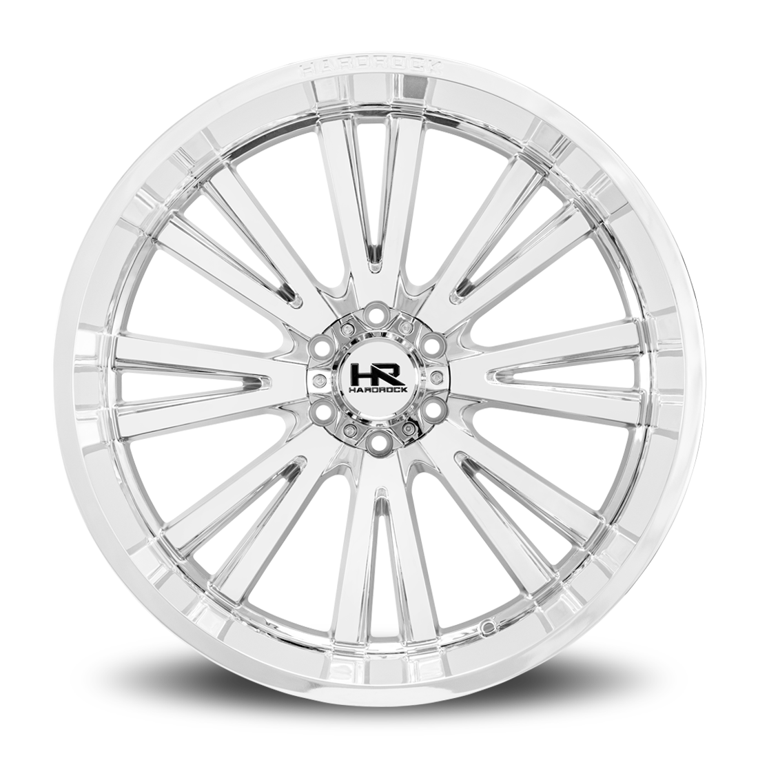 24x12 Hardrock H503 Spine Chrome Wheel 6x5.5 Bolt Pattern -44mm Offset