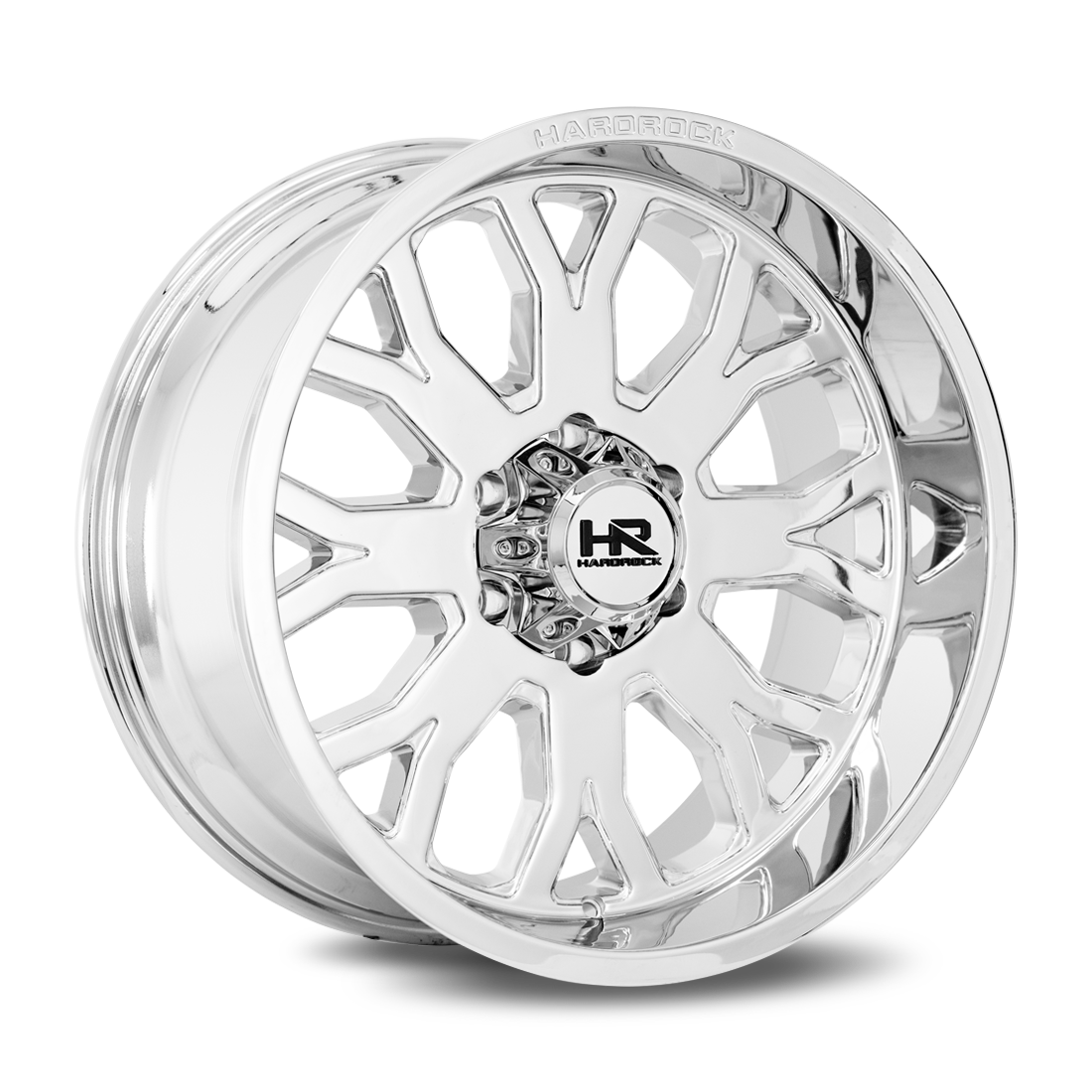 20x10 Hardrock H504 Slammer Chrome Wheel 6x5.5 Bolt Pattern -19mm Offset