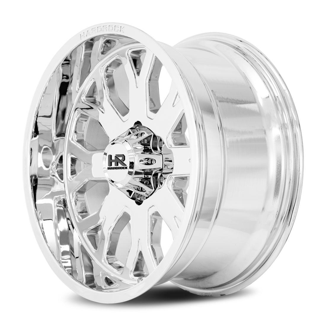 20x10 Hardrock H504 Slammer Chrome Wheel 6x5.5 Bolt Pattern -19mm Offset