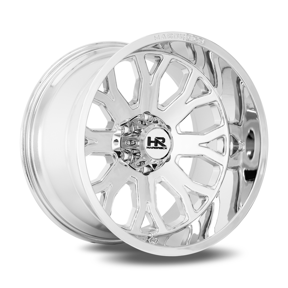 20x12 Hardrock H504 Slammer Chrome Wheel 6x5.5 Bolt Pattern -44mm Offset
