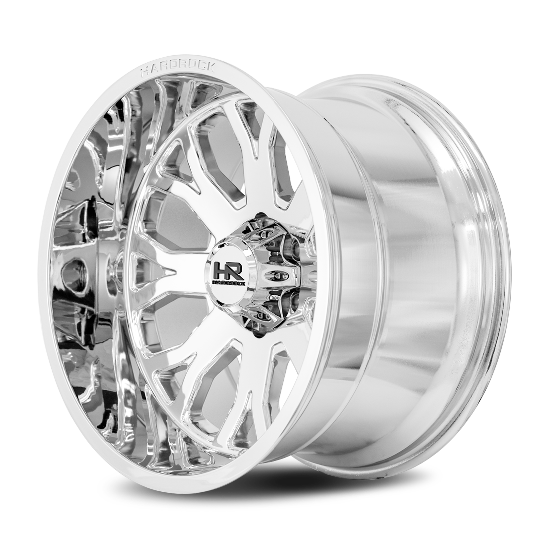 20x12 Hardrock H504 Slammer Chrome Wheel 6x5.5 Bolt Pattern -44mm Offset